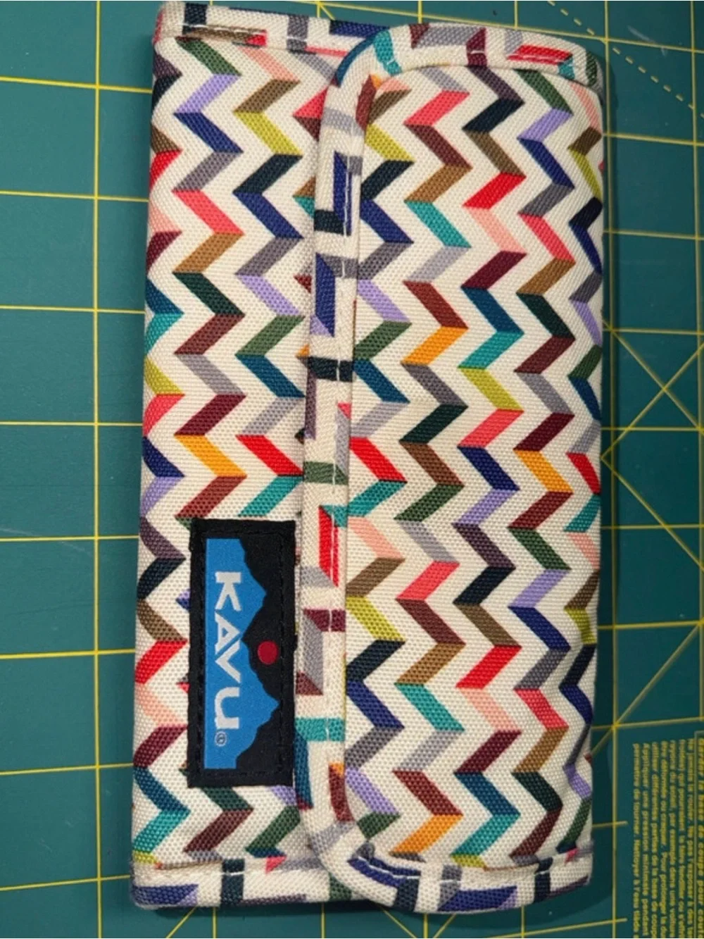 Kavu Yellow and Multicolor Chevron & Aztec Wallet bundle